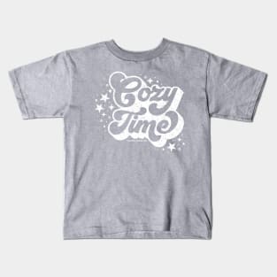 Cozy Time with Stars - White Kids T-Shirt